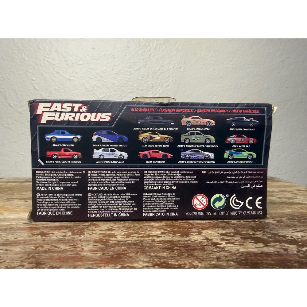 Jada Toys Fast and Furious Brian's Nissan GT-R (R35) Ben Sopra Diecast Car - Picture 4 of 4